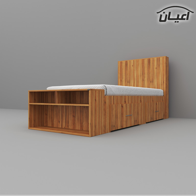تخت خواب یکنفره کوچیل مدل KL295 سایز 90x200 سانتی متر