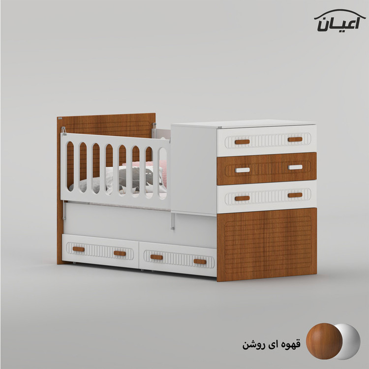 تختخواب کودک کوچیل مدل KL1006 سایز 180 × 80 سانتی متر