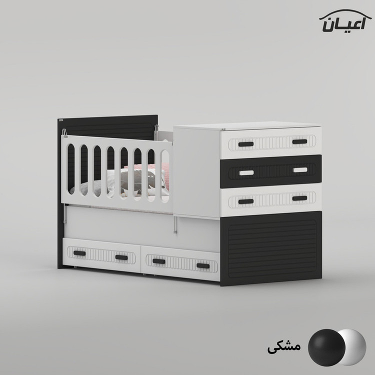 تختخواب کودک کوچیل مدل KL1006 سایز 180 × 80 سانتی متر
