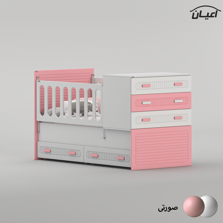 تختخواب کودک کوچیل مدل KL1006 سایز 180 × 80 سانتی متر