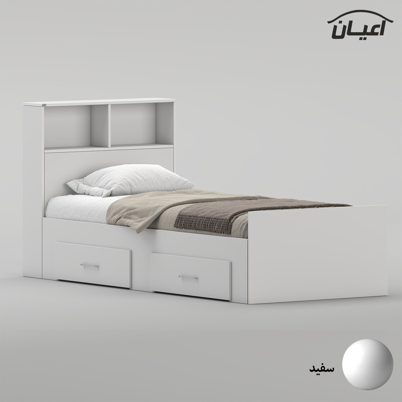 تختخواب ملامینه یک نفره کوچیل مدل KL1019 سایز 90 * 200 سانتیمتر