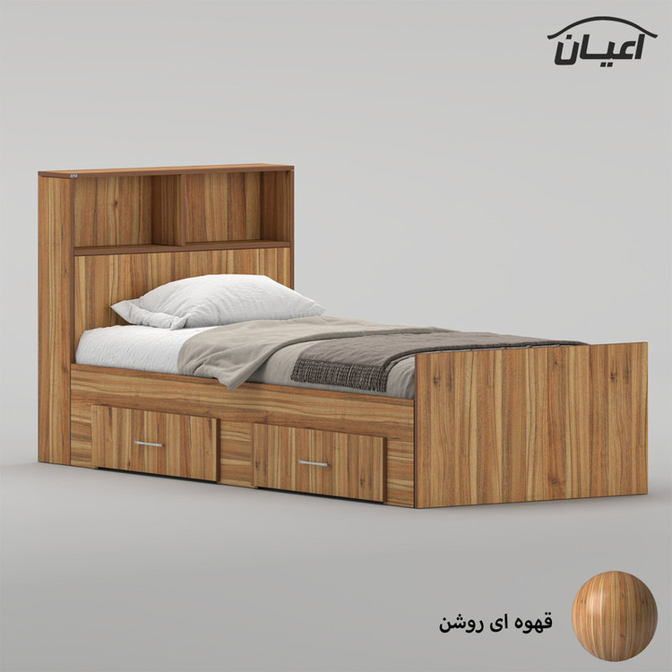 تختخواب ملامینه یک نفره کوچیل مدل KL1019 سایز 90 * 200 سانتیمتر