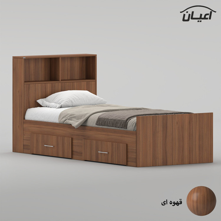 تختخواب ملامینه یک نفره کوچیل مدل KL1019 سایز 90 * 200 سانتیمتر