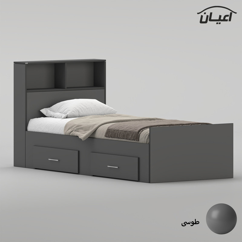 تختخواب ملامینه یک نفره کوچیل مدل KL1019 سایز 90 * 200 سانتیمتر