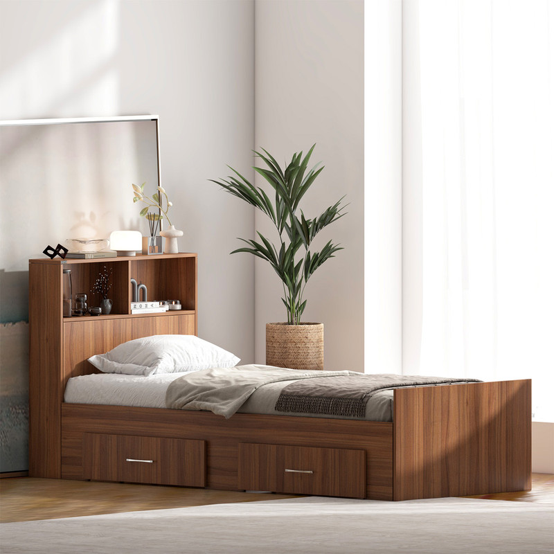 تخت‌خواب ملامینه یک نفره کوچیل مدل KL1019 سایز 90 * 200 سانتی‌متر
