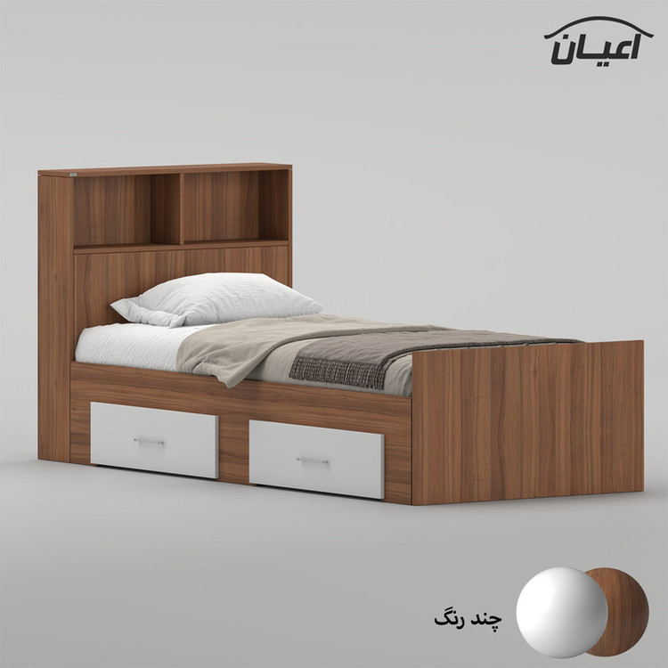 تختخواب ملامینه یک نفره کوچیل مدل KL1019 سایز 90 * 200 سانتیمتر