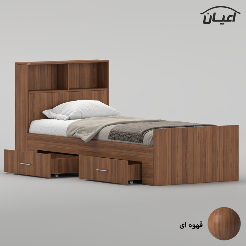 تختخواب ملامینه یک نفره کوچیل مدل KL1019 سایز 90 * 200 سانتیمتر