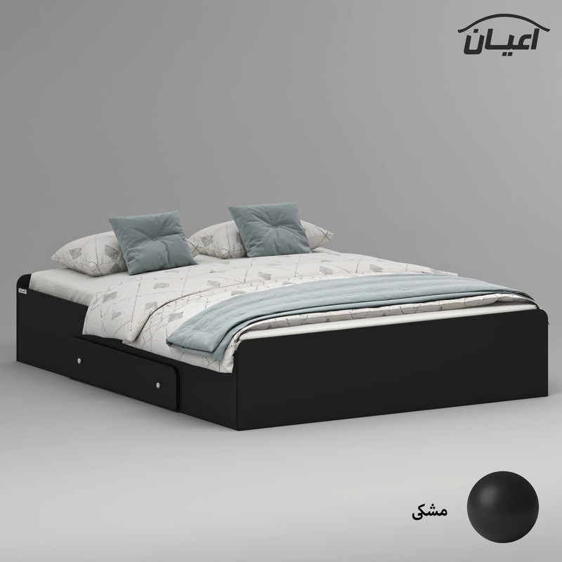تخت خواب ملامینه دو نفره کوچیل مدل KL969 سایز 160x200 سانتی متر