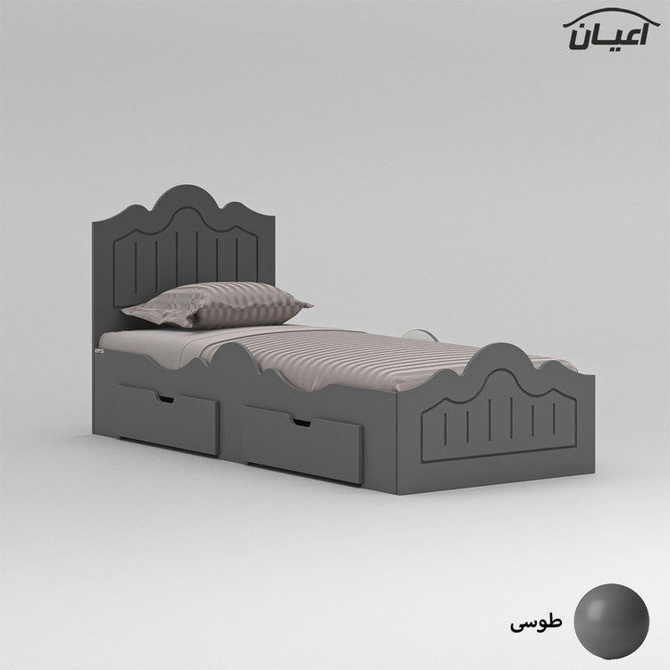 تخت خواب یک نفره کوچیل مدل KL718 سایز 90x200 سانتی متر