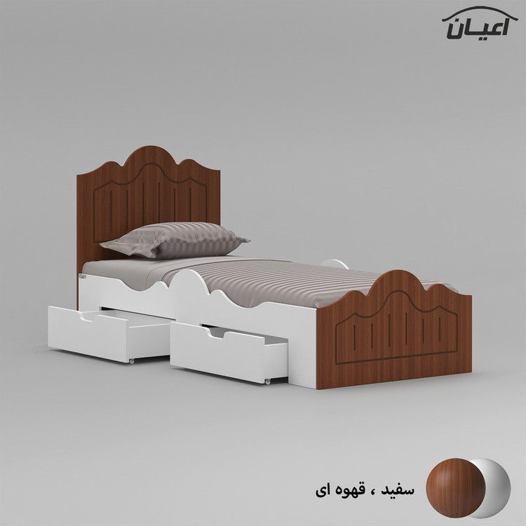 تخت خواب یک نفره کوچیل مدل KL718 سایز 90x200 سانتی متر