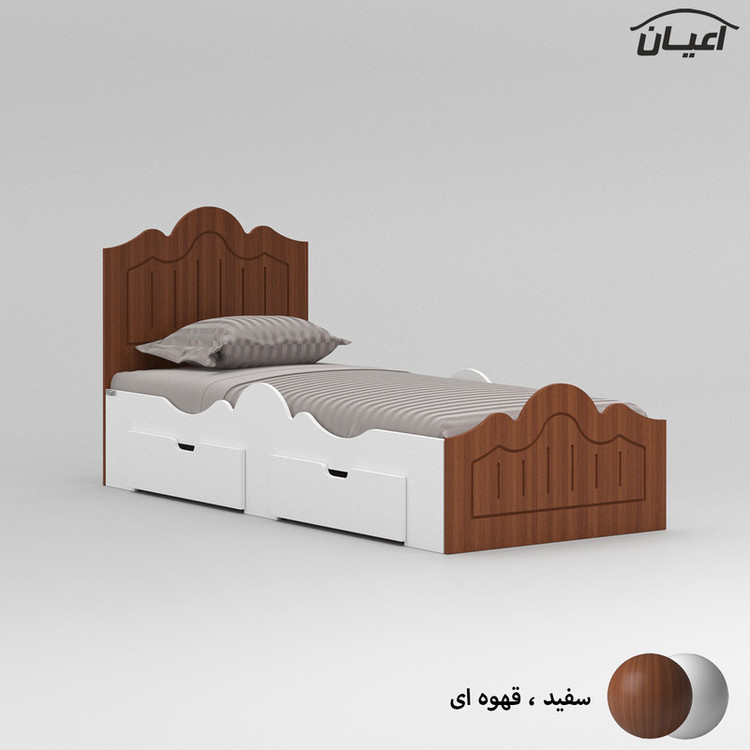 تخت خواب یک نفره کوچیل مدل KL718 سایز 90x200 سانتی متر