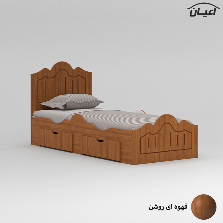 تخت خواب یک نفره کوچیل مدل KL718 سایز 90x200 سانتی متر