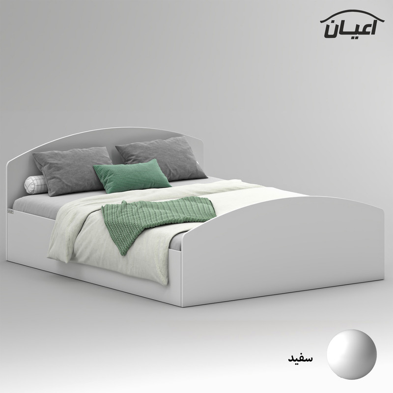 تخت خواب ملامینه دو نفره کوچیل مدل KL973 سایز 160x200 سانتی متر
