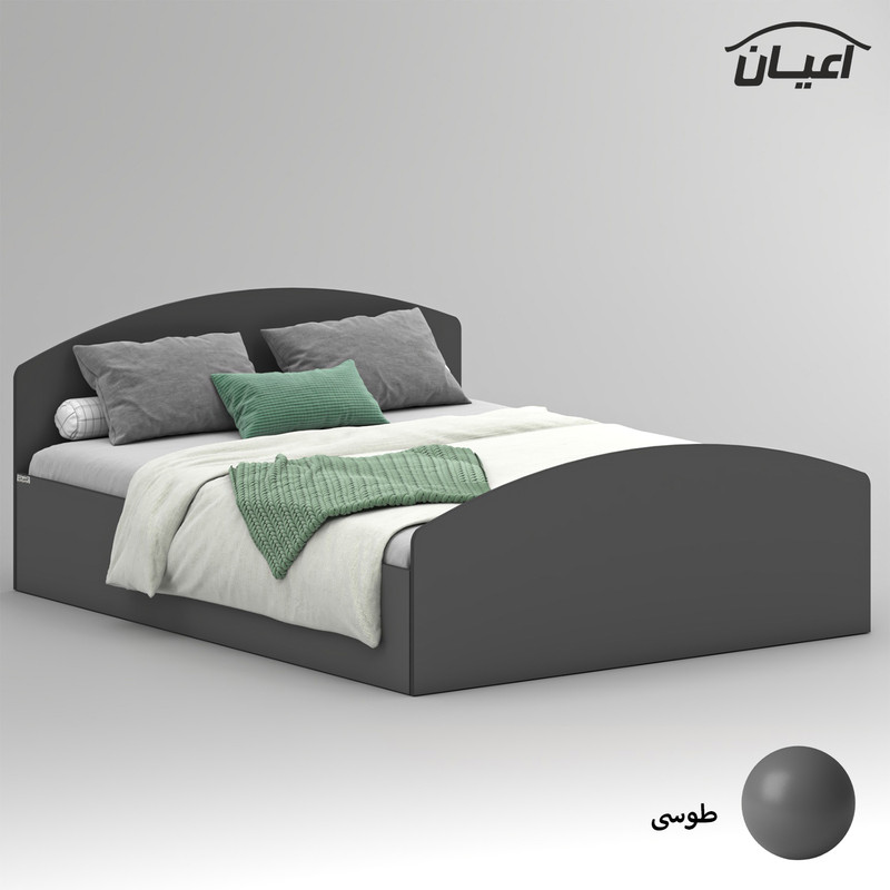 تخت خواب ملامینه دو نفره کوچیل مدل KL973 سایز 160x200 سانتی متر