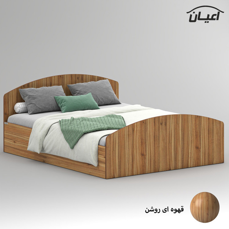 تخت خواب ملامینه دو نفره کوچیل مدل KL973 سایز 160x200 سانتی متر