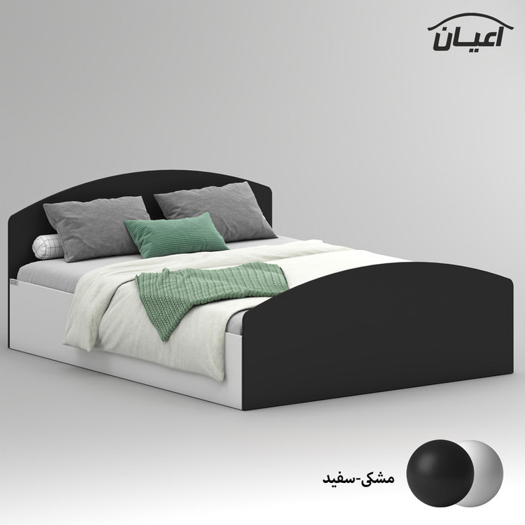 تخت خواب ملامینه دو نفره کوچیل مدل KL973 سایز 160x200 سانتی متر
