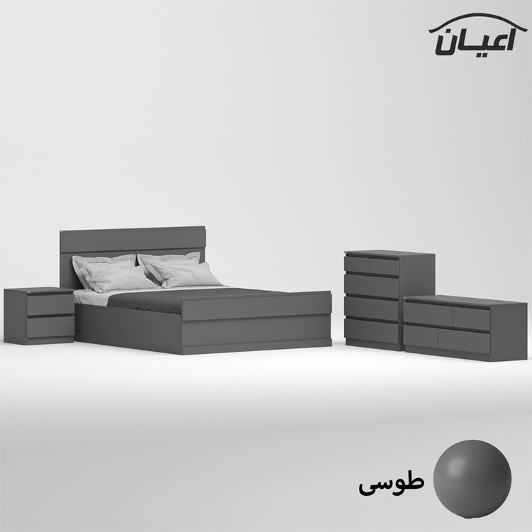 سرویس خواب دونفره کوچیل مدل KL869 سایز 160x200 سانتی متر مجموعه چهار عددی