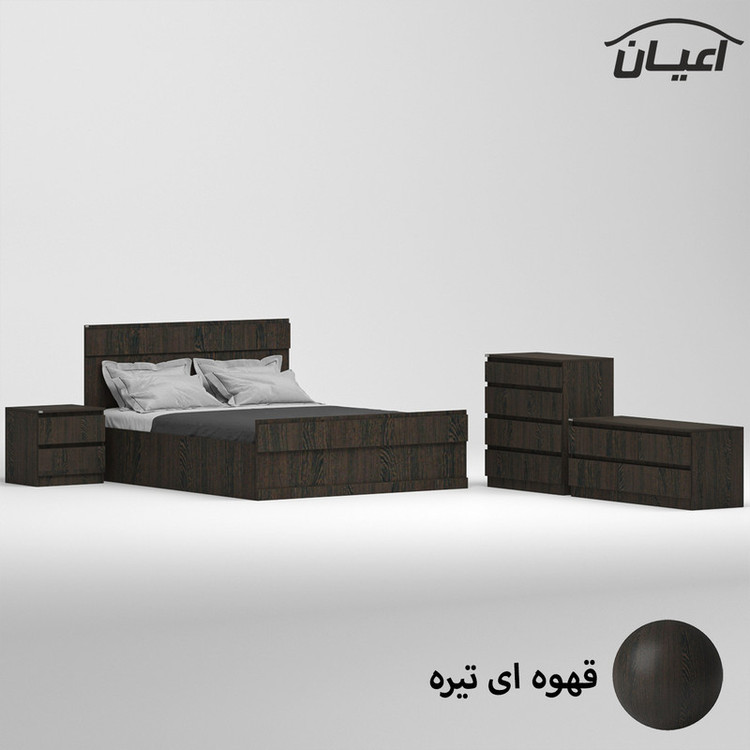 سرویس خواب دونفره کوچیل مدل KL869 سایز 160x200 سانتی متر مجموعه چهار عددی