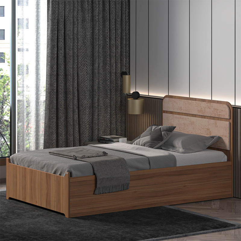 تخت خواب ملامینه یک نفره کوچیل مدل KL951 سایز 120x200 سانتی متر