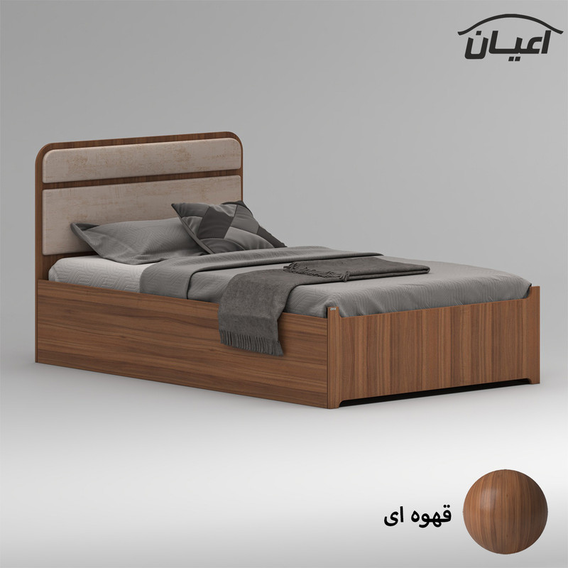 تخت خواب ملامینه یک نفره کوچیل مدل KL951 سایز 120x200 سانتی متر