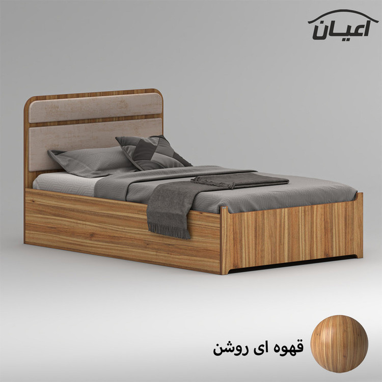 تخت خواب ملامینه یک نفره کوچیل مدل KL951 سایز 120x200 سانتی متر