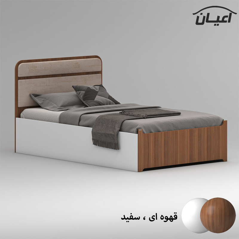 تخت خواب ملامینه یک نفره کوچیل مدل KL951 سایز 120x200 سانتی متر