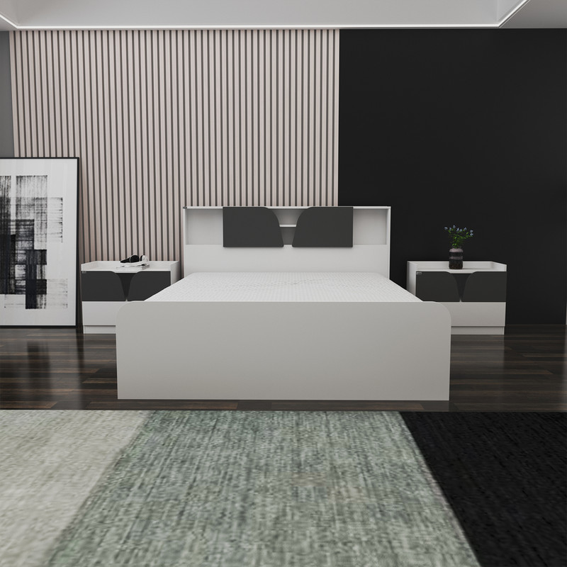 سرویس خواب دونفره کوچیل مدل KL508 سایز 160x200 سانتی متر مجموعه 3 عددی