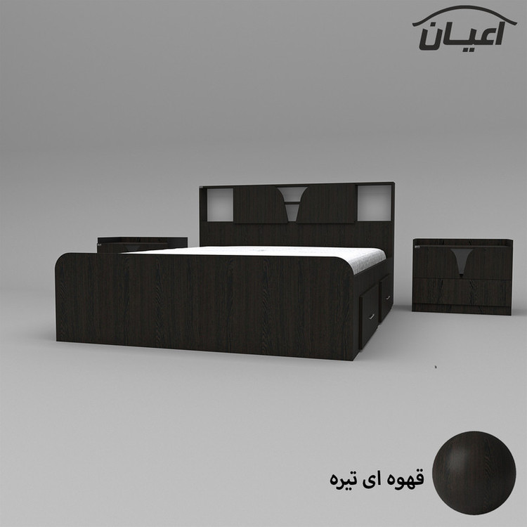سرویس خواب دونفره کوچیل مدل KL508 سایز 160x200 سانتی متر مجموعه 3 عددی