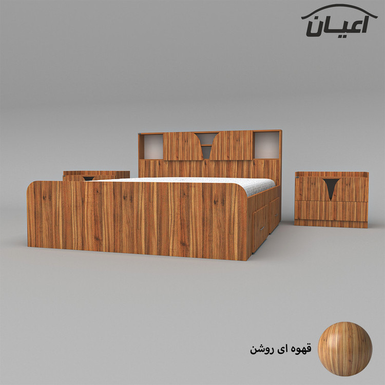 سرویس خواب دونفره کوچیل مدل KL508 سایز 160x200 سانتی متر مجموعه 3 عددی