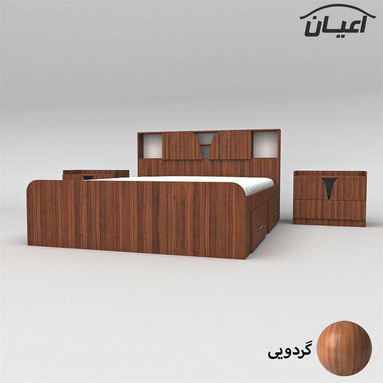 سرویس خواب دونفره کوچیل مدل KL508 سایز 160x200 سانتی متر مجموعه 3 عددی