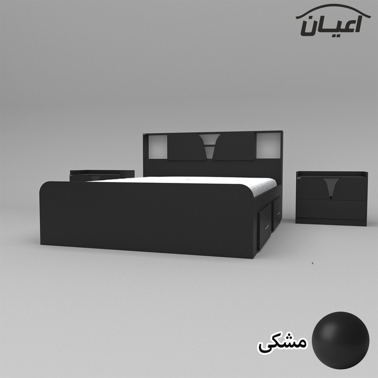 سرویس خواب دونفره کوچیل مدل KL508 سایز 160x200 سانتی متر مجموعه 3 عددی