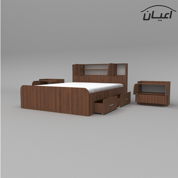 سرویس خواب دونفره کوچیل مدل KL508 سایز 160x200 سانتی متر مجموعه 3 عددی