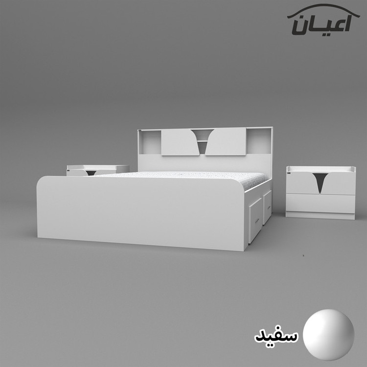 سرویس خواب دونفره کوچیل مدل KL508 سایز 160x200 سانتی متر مجموعه 3 عددی