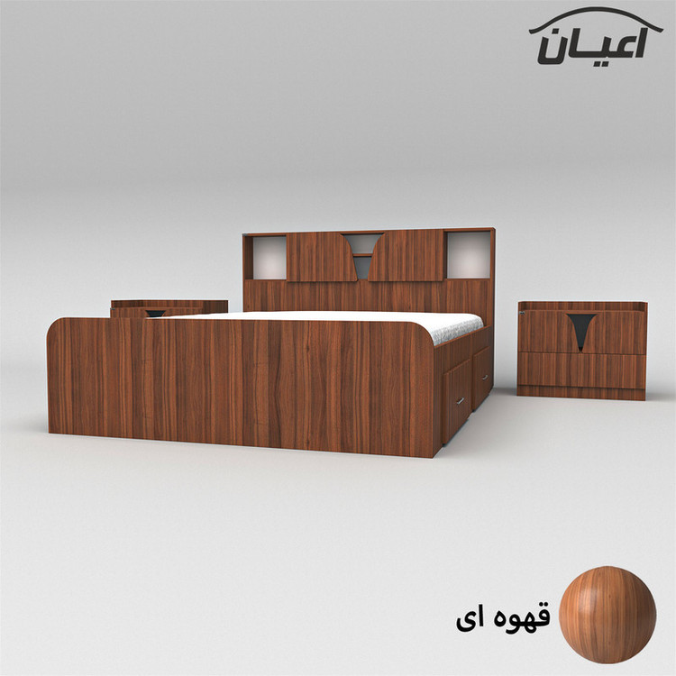 سرویس خواب دونفره کوچیل مدل KL508 سایز 160x200 سانتی متر مجموعه 3 عددی