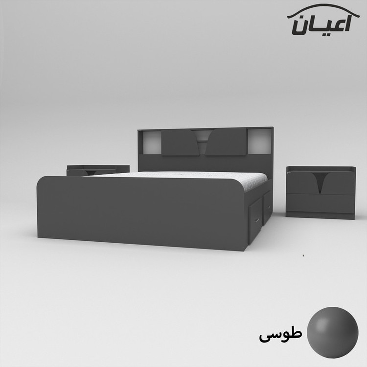 سرویس خواب دونفره کوچیل مدل KL508 سایز 160x200 سانتی متر مجموعه 3 عددی