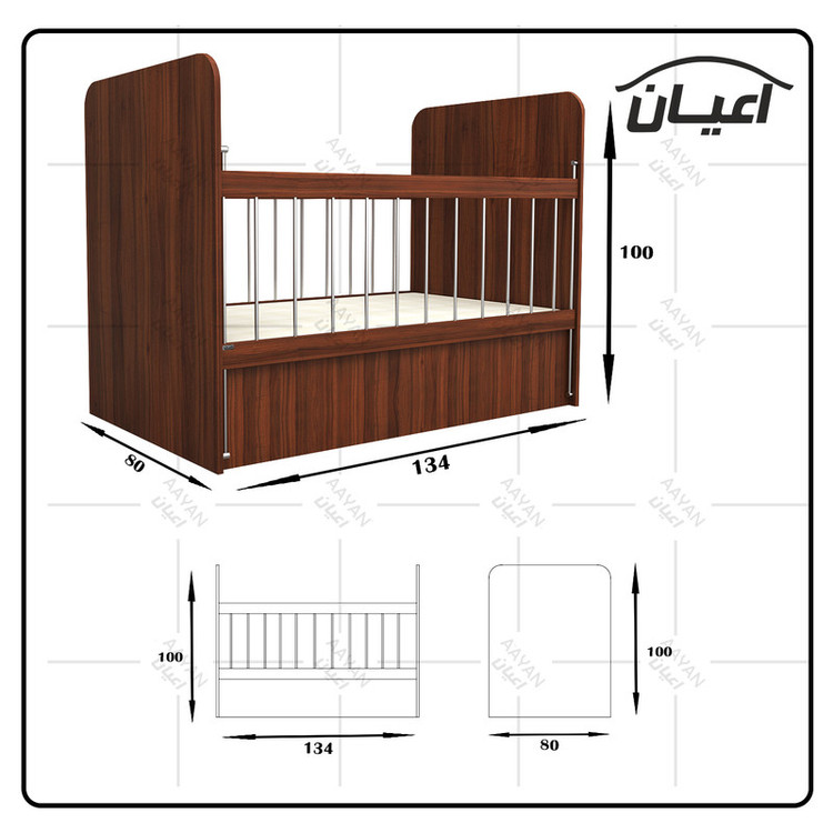 تختخواب کودک کوچیل مدل KL291