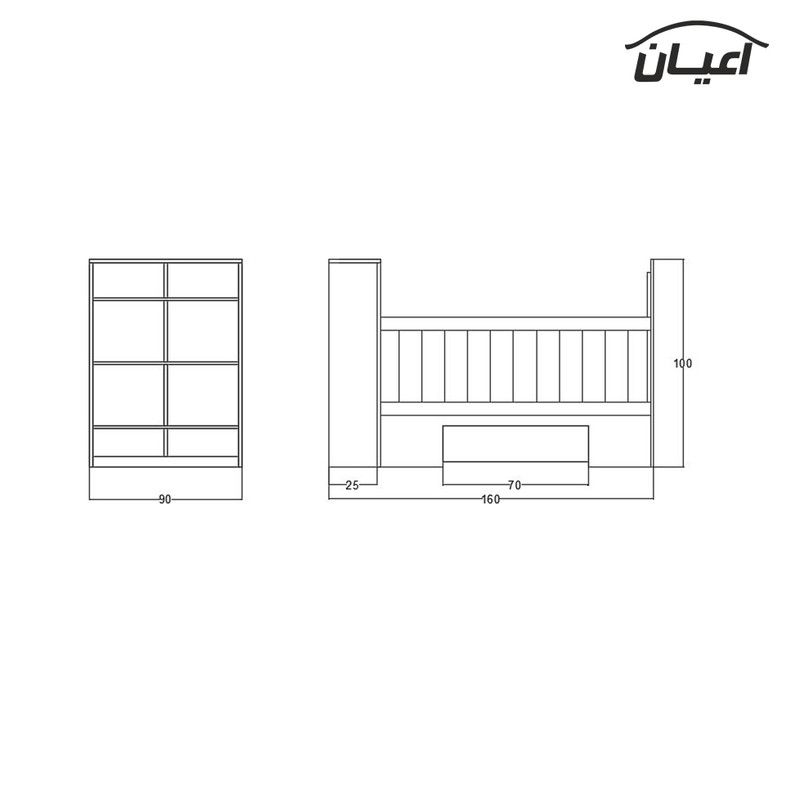 تختخواب کودک کوچیل مدل KL340