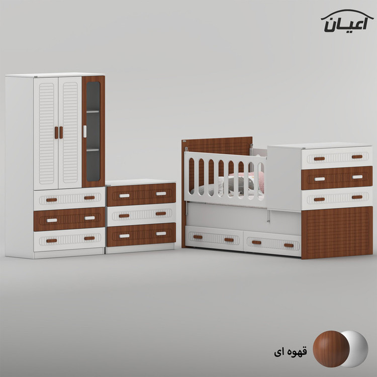 سرویس خواب کودک و نوزاد کوچیل مدل KL1007 مجموعه سه عددی