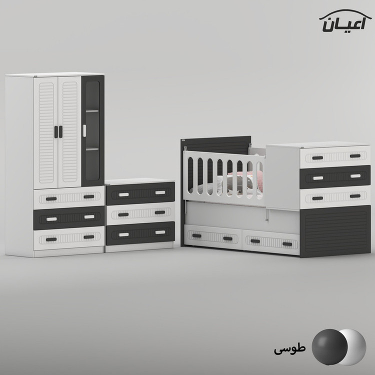 سرویس خواب کودک و نوزاد کوچیل مدل KL1007 مجموعه سه عددی