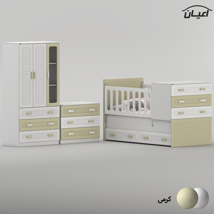 سرویس خواب کودک و نوزاد کوچیل مدل KL1007 مجموعه سه عددی