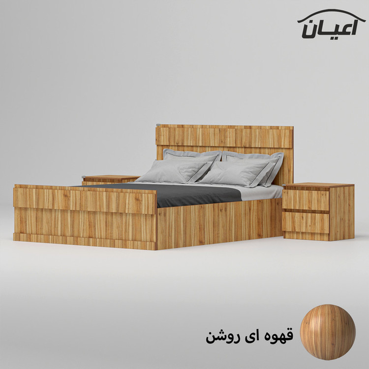 سرویس خواب دونفره کوچیل مدل KL864 سایز 160x200 سانتی متر مجموعه سه عددی