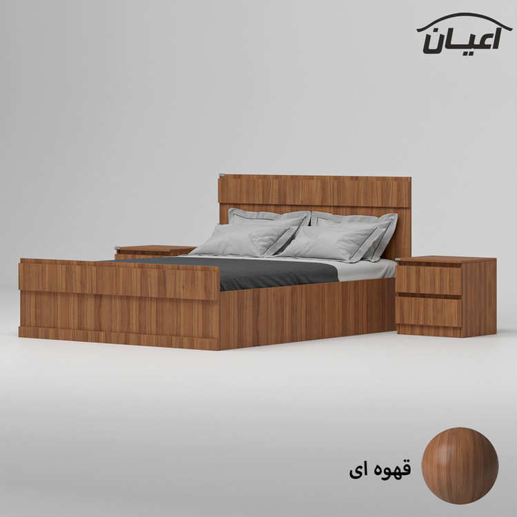 سرویس خواب دونفره کوچیل مدل KL864 سایز 160x200 سانتی متر مجموعه سه عددی