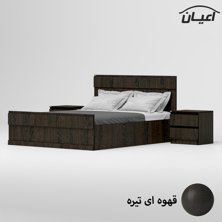 سرویس خواب دونفره کوچیل مدل KL864 سایز 160x200 سانتی متر مجموعه سه عددی