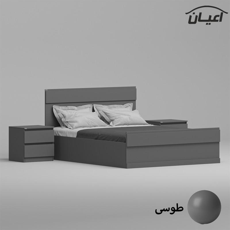 سرویس خواب دونفره کوچیل مدل KL864 سایز 160x200 سانتی متر مجموعه سه عددی
