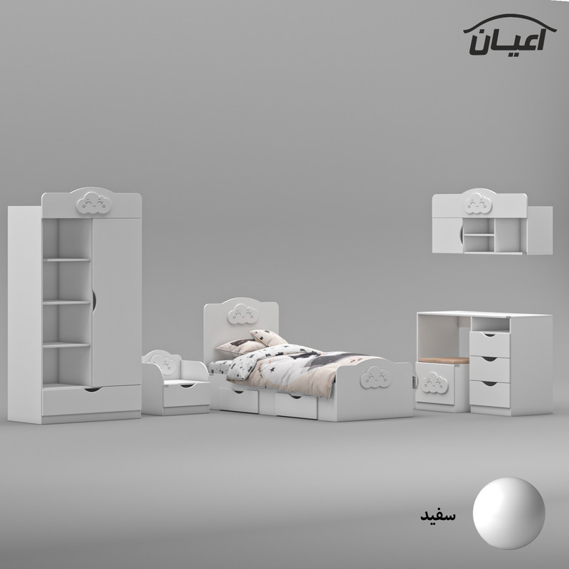 سرویس خواب کوچیل مدل KL766 سایز 80×180 سانتی متر مجموعه 6 عددی