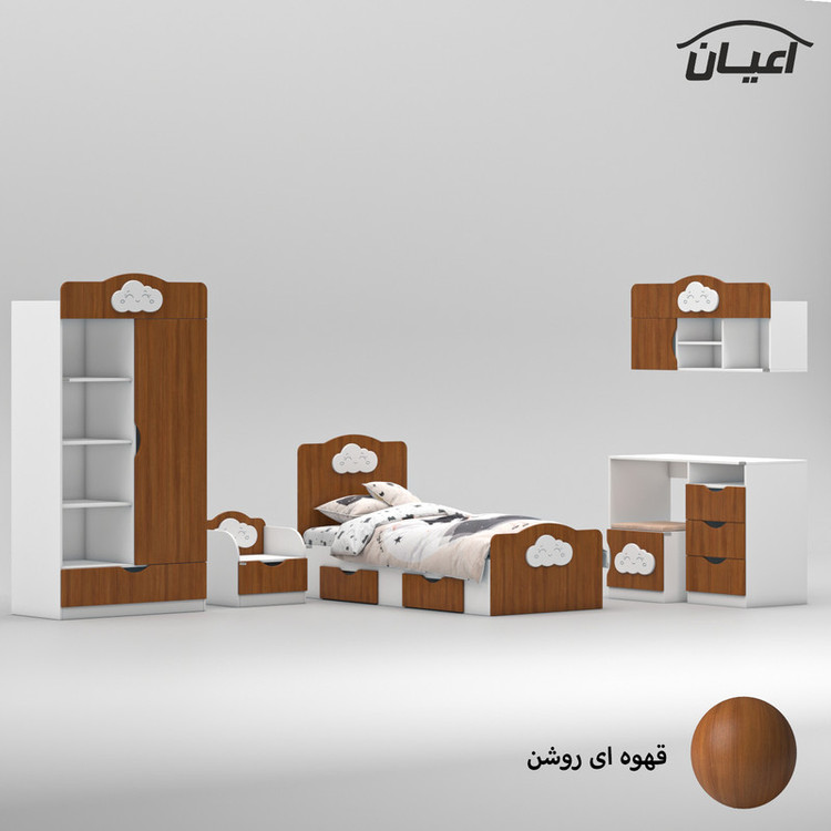 سرویس خواب کوچیل مدل KL766 سایز 80×180 سانتی متر مجموعه 6 عددی