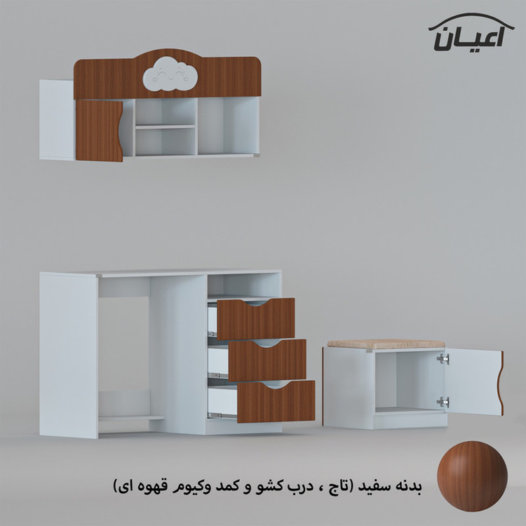 سرویس خواب کوچیل مدل KL766 سایز 80×180 سانتی متر مجموعه 6 عددی