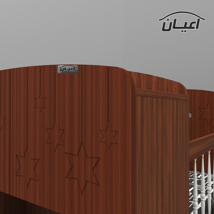 تخت کودک و نوجوان کوچیل طرح ستاره مدل KL591 سایز 80x180 سانتی متر