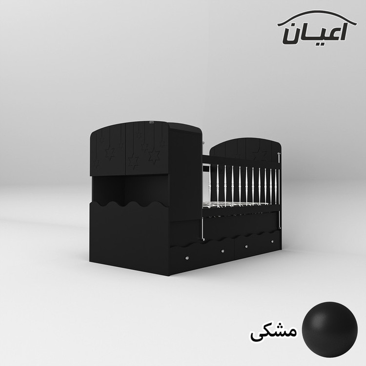 تخت کودک و نوجوان کوچیل طرح ستاره مدل KL591 سایز 80x180 سانتی متر