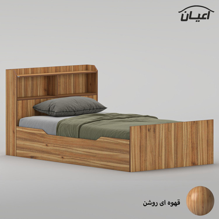 تختخواب ملامینه یک و نیم نفره کوچیل مدل KL987 سایز 120 * 200 سانتیمتر